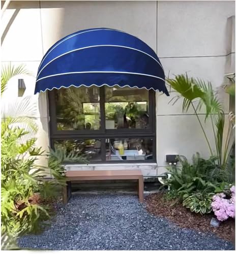 ZHFENGZHUZ Rückfahrbare Markise Canvas Dome -markise Faltbare Polyester -sonnenschattenabdeckung Mit Verzinkter Rahmen Für Wohn- Und Gewerbe(Size:100cm,Color:blau) von ZHFENGZHUZ