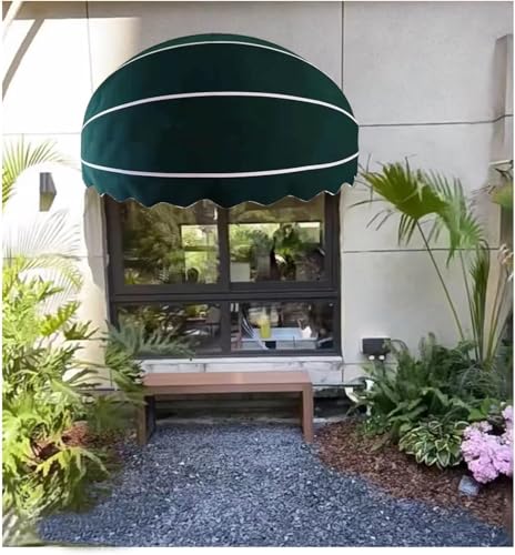ZHFENGZHUZ Rückfahrbare Markise Canvas Dome -markise Faltbare Polyester -sonnenschattenabdeckung Mit Verzinkter Rahmen Für Wohn- Und Gewerbe(Size:135cm,Color:grün) von ZHFENGZHUZ