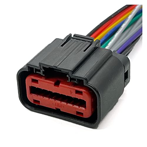 18P 2203663-6 ECU Auto Luftmassenmesser Stecker Kabelbaum Elektronischer Stecker ACC Cruise Kompatibel mit La~d R~ver F~rd 1488533-6 1488533-5(18Pin Black) von ZHFSWLKW