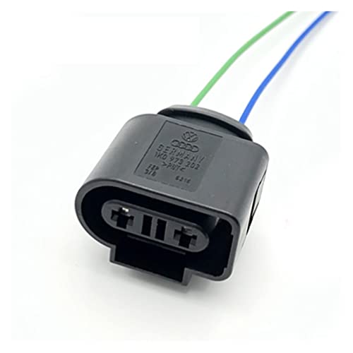 2-poliger automatischer Kühlmitteltemperatursensor-Stecker, elektronischer Stecker, Kabelbaum, Zopf, kompatibel mit EOS Golf Je~ta A4 Pas~at 1K0 973 202(20 Sets) von ZHFSWLKW