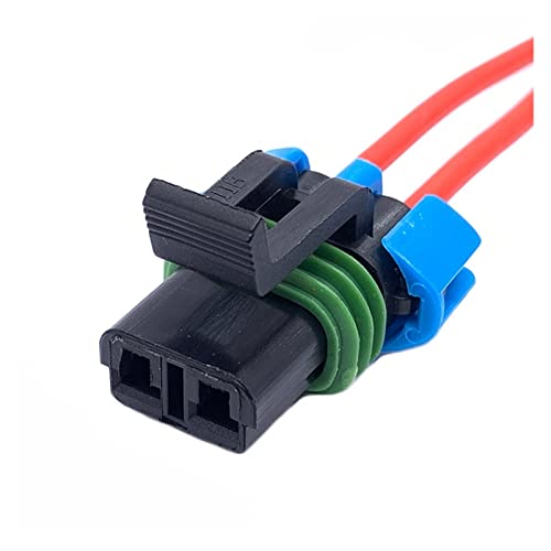 2Pin 15300027 GM Weather Pack Sensor Lüfterstecker Auto Wasserdichter elektronischer Stecker Kabelbaum 15300002(2P Female) von ZHFSWLKW