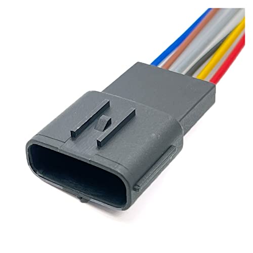 6 Pin TS 025 Auto Gaspedal Elektronischer Stecker Kabelbaum MAF Reversing Radar Plug Kompatibel mit Toy~ta Ma~da 6189-7100(6P Male,1 Pc with 15cm 18AWG) von ZHFSWLKW
