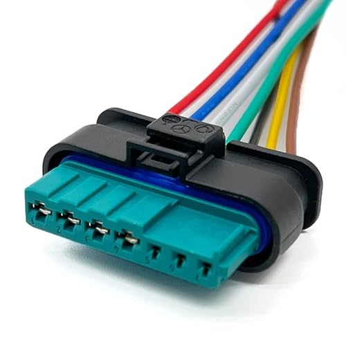 7-poliger Auto-Ölpumpenstecker, Benzinfilter, wasserdichter Kabelbaum-Stecker, Hüllenanschluss, geeignet, kompatibel mit Mercedes Benz A1715450128(5Pcs with 15cm 18AWG) von ZHFSWLKW