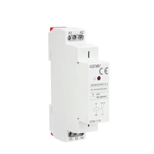 Din-Schienen-Typ GR8 AC DC 12V 24V 48V Schalter Relais Zwischen Relais Hilfs Relais 8A 16A ROHS Genehmigt(ACDC24V,GR8-308) von ZHFSWLKW
