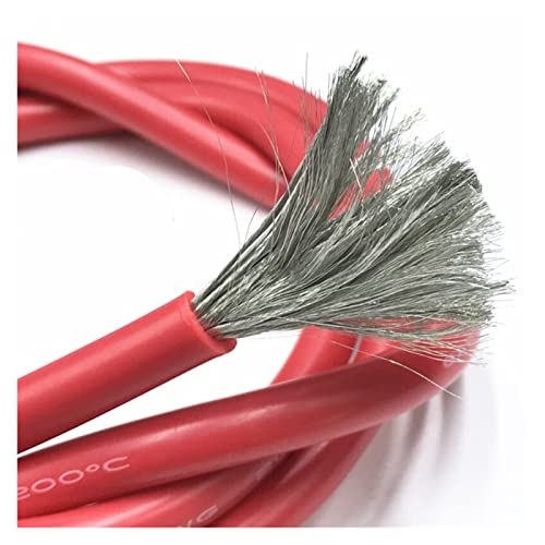 ZHFSWLKW 10 Meter weicher hochtemperaturbeständiger Silikondraht 7 8 910 11 12 13 14 15 16 18 18 20 22AWG(Gray and brown,10M_12 AWG 3.4MM) von ZHFSWLKW