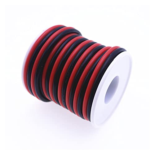 ZHFSWLKW 10 m extra weicher Silikondraht 24 AWG 22 20 18 16 14 12 AWG hohe Temperaturbeständigkeit rot + dunkles Silikonkabel(10M_12 AWG) von ZHFSWLKW