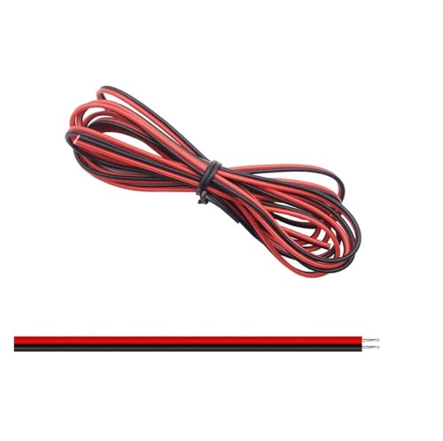 ZHFSWLKW 2/3/4/5/6Pin L Strip Draht 2 2AWG 1 0 m/20m/50 m/100 m elektrischem Kabel rotes dunkler Kabel kompatibel mit WS2812B WS2811 SK6812 5050 2835 5730(2Pin Led Wire,5m) von ZHFSWLKW