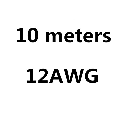 ZHFSWLKW 4 6 7 8 10 11 12 13 14 15 16 17 18 20 22 24 26 28 30 AWG Silikondraht Ultraflexible Testleitung(10 m 12 AWG,Svart) von ZHFSWLKW