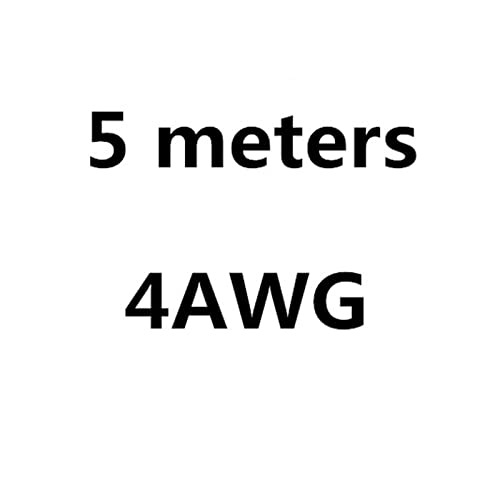 ZHFSWLKW 4 6 7 8 10 11 12 13 14 15 16 17 18 20 22 24 26 28 30 AWG Silikondraht Ultraflexible Testleitung(5 m 4 AWG,Svart) von ZHFSWLKW