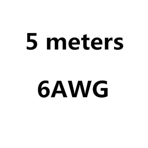 ZHFSWLKW 4 6 7 8 10 11 12 13 14 15 16 17 18 20 22 24 26 28 30 AWG Silikondraht Ultraflexible Testleitung(5 m 6 AWG,Svart) von ZHFSWLKW