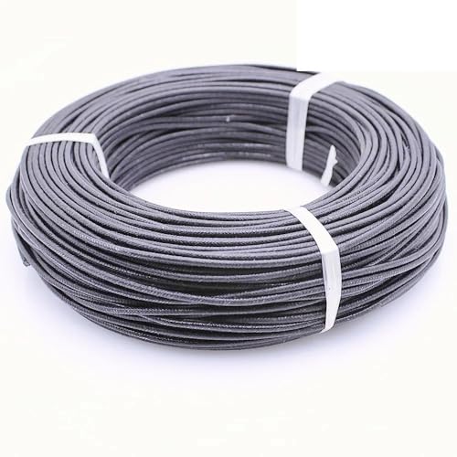 ZHFSWLKW Hitzebeständig bis 300 °C Glasfasergeflochtener Hochtemperatur-Silikondraht und Kabel 22 AWG 0,3 mm2-9 AWG 6,0 mm2(Black,1M_4.0MM 11AWG) von ZHFSWLKW