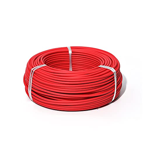 ZHFSWLKW Photovoltaikkabel -Solarkabel 2,5 mm2 4mm2 6mm2/ Tuv Kabel, verwendet mit Photovoltaic -Panelverbindung, rot, dunkel, Scheide Xlpe(Red,6M_AWG9-6MM2) von ZHFSWLKW