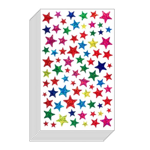 10 Blätter Sternaufkleber Laptop Asthetischer Aufkleber Selbstklebender Scrapbooking Wasserflasche 10 Blätter Sternaufkleber Laptop Asthetischer Aufkleber Selbstklebender Scrapbooking Wasserflasche von ZHGFXIN