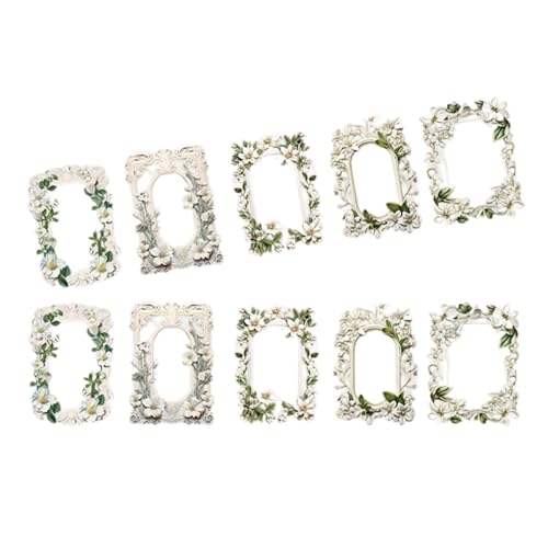 10 Blatts Vintage Geprägte Ausschnittsrahmenkarten Für Journal Foto Album Verzierung Scrapbooking Decoration Paper Vintage Die Schnittrahmen von ZHGFXIN