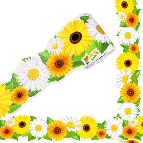 10 M Sonnenblumen Border Tric Bulletin Board Borders Dekorative Aufkleber Bulletin Border Trim Für Klassenzimmerdekorationen von ZHGFXIN