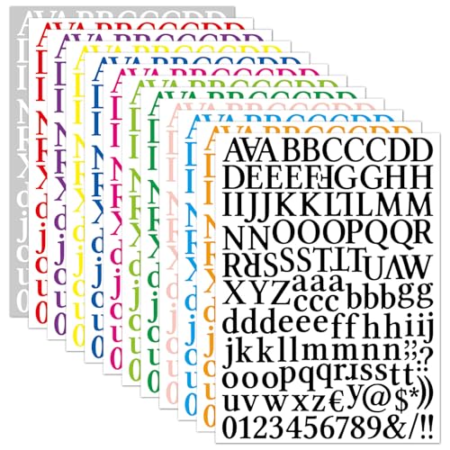12 Blätter Briefaufkleber Auto Kleber Alphabets Aufkleber Multicolous Buchstaben Nummer Für Scrapbooking Dekore Alphabete 12 Blätter Briefaufkleber Auto Kleber Alphabets Aufkleber Multicolous Buchstaben Nummer Für Scrapbooking Dekore Alphabete von ZHGFXIN