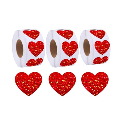 3 Rolls Kleber Aufkleber Für Geschenke Und Briefe Mit Einzigartigen Designs Scrapbooking Buntes Valentinstag Herzsprunger Herz 3 Rolls Kleber Aufkleber Für Geschenke Und Briefe Mit Einzigartigen Designs Scrapbooking Buntes Valentinstag Herzsprunger Herz von ZHGFXIN