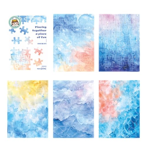5pcs Ästhetische Aquarellaufkleber Scrapbooking Dekoratives Klebstoffpapier Für Journal Notebook Album Telefon Hülle Handwerk Für Reisen von ZHGFXIN