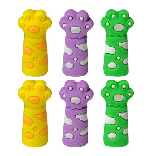 6 PCs Entzückende Katzen Klauenstiftspitze Abdeckungen Silikon Extender Für Kinder Erwachsene Schreiben Von Werkzeugen Schöne Katzenklauenkappen Extender Holder Silikon von ZHGFXIN
