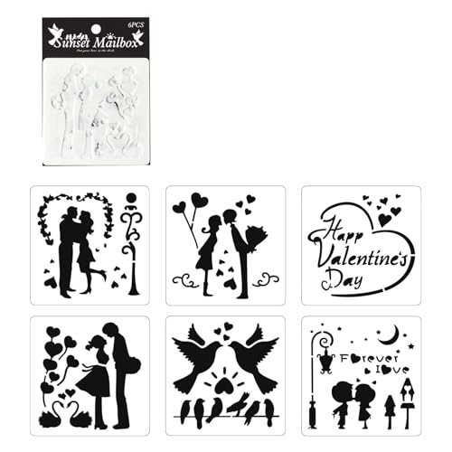 6 PCs Herzzeichnungsvorlagen Haustierpaar Schablonenmalereien Für Schulprojekte Und Kreatives Journaling Pet Hollow Out Malvorlage Zeichnung 6 PCs Herzzeichnungsvorlagen Haustierpaar Schablonenmalereien Für Schulprojekte Und Kreatives Journaling Pet Hollow Out Malvorlage Zeichnung von ZHGFXIN