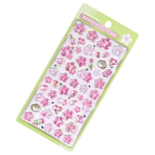 Blumenaufkleber Scrapbooking Dekoration Aufkleber Wandtaste Für Sammelalbum Wasserflasche Journal Laptop Bilderrahmen Cartoon Geprägter Abziehbild von ZHGFXIN