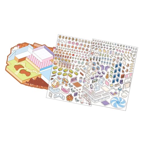 Cartoon Szenerie Aufkleber Miniaturszene Für Scrapbooking Journal Foto Album Telefon Hülle Laptop Verpackung Regenbogen von ZHGFXIN