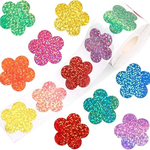 Geschenkaufkleber Schmetterlingsblumen Etiketten Glitzernde Dekorativ von ZHGFXIN