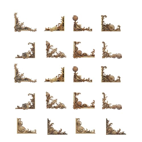 Pack Von 20 Vintage Scrapbooking Sticker Ausgehöhlten Eckaufkleber Für Fotoalbum Notebook Journal Planer Retro Verschönerung von ZHGFXIN