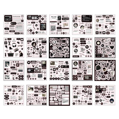 Scrapbooking Decorative Stickers Abziehbilder Ästhetik Für Scrapbooking Notebook Journal Planer Album 20 Blatt/Pad Briefdekoration Scrapbooking Decorative Stickers Abziehbilder Ästhetik Für Scrapbooking Notebook Journal Planer Album 20 Blatt/Pad Briefdekoration von ZHGFXIN