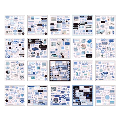 Scrapbooking Decorative Stickers Abziehbilder Ästhetik Für Scrapbooking Notebook Journal Planer Album 20 Blatt/Pad Briefdekoration Scrapbooking Decorative Stickers Abziehbilder Ästhetik Für Scrapbooking Notebook Journal Planer Album 20 Blatt/Pad Briefdekoration von ZHGFXIN