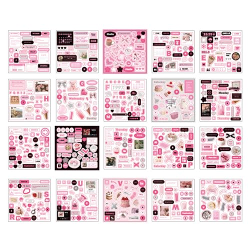 Scrapbooking Decorative Stickers Abziehbilder Ästhetik Für Scrapbooking Notebook Journal Planer Album 20 Blatt/Pad Briefdekoration Scrapbooking Decorative Stickers Abziehbilder Ästhetik Für Scrapbooking Notebook Journal Planer Album 20 Blatt/Pad Briefdekoration von ZHGFXIN