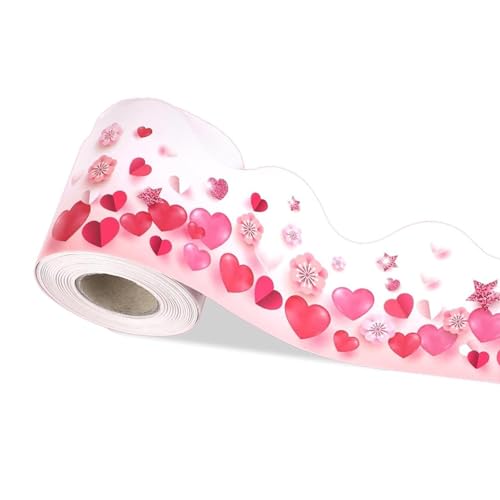 Valentinstag Herz Border Aufkleber Für Schlafzimmer Fenster Wand Hochzeit Dekoration 59 Fuß Langes Liebes Herz Grenzverkleidung von ZHGFXIN