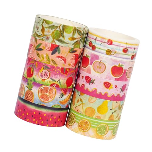 ZHGFXIN 10-Pack Dekorationsbänder Farbenfrohes Obst Design 15 Mm X 9 8 Fuß Selbstklebend Für Zeitschriften & Telefon Obstband ZHGFXIN 10-Pack Dekorationsbänder Farbenfrohes Obst Design 15 Mm X 9 8 Fuß Selbstklebend Für Zeitschriften & Telefon Obstband von ZHGFXIN