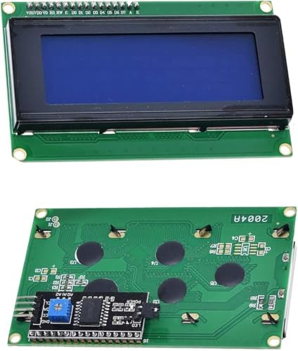 ZHHSUNY 2 Stück 2004 LCD 20 x 4 2004 A Anzeigemodul LCD Zeichen Hintergrundbeleuchtung Blau mit IIC/I2C Serial Schnittstellenadapter von ZHHSUNY