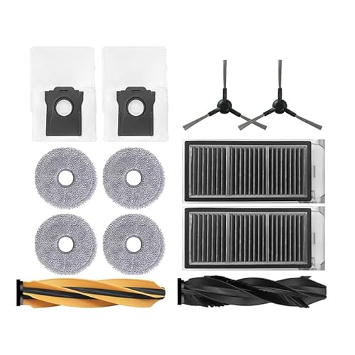 12 x Hauptbürste/Seitenbürste/Filter/Wischtuch/Staubbeutel, kompatibel mit Dreame x50 pro X50 Ultra L50 Pro Ultra X50 Master s50 Pro Ultra mova V50 Ultra Roboter-Staubsauger-Ersatzteilen 12 x Hauptbürste/Seitenbürste/Filter/Wischtuch/Staubbeutel, kompatibel mit Dreame x50 pro X50 Ultra L50 Pro Ultra X50 Master s50 Pro Ultra mova V50 Ultra Roboter-Staubsauger-Ersatzteilen von ZHICHENG