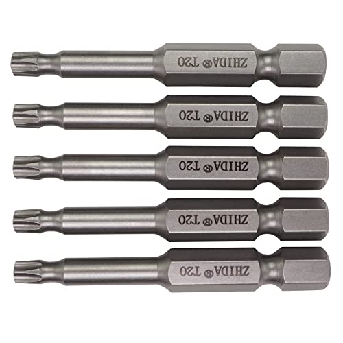 ZHIDA TX20 Torx Schraubendreher-Bit T20 Star Power Bit 2 Zoll lang (50 x T20 5 Stück) von ZHIDA