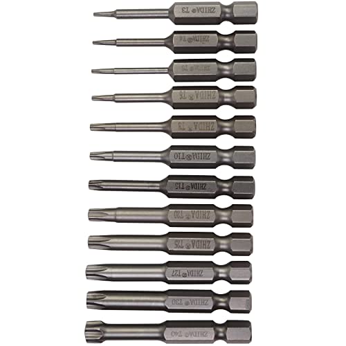 ZHIDA Torx Schraubendreher-Bit-Set T3 T4 T5 T6 T7 T8 T9 T10 T15 T20 T25 T27 T30 T40 2 Zoll lang (T3 - T40 1 Set 14 Stück) von ZHIDA