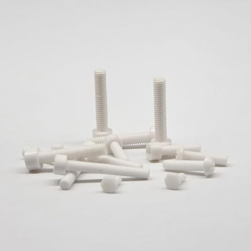 Zirkonia-Keramik-Schlitzverschlüsse – Rund/Flachkopf Nichtmetall – Medizin/Elektronik/Industrie (M2 x 22 Schlitzschraube mit Schlitz) von ZHILI