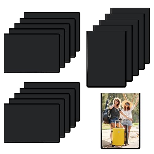 ZHIQIN 15 Stück Mini Magnet Bilderrahmen 9.1 x 6.2 cm Kleine Magnetrahmen Schwarze Magnetische Bilderrahmen Magnet Fotorahmen Kühlschrank für Fotos Karten Postkarten Notizen Instax Mini Film von ZHIQIN