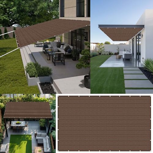 Sonnenschutz Sonnensegel 370 x 610 cm Rechteckig Atmungsaktiv 98% UV Schutz Baldachin Garten Segel Ohne Bohren mit Ösen Segeltuch für Garten Camping, braun Sonnenschutz Sonnensegel 370 x 610 cm Rechteckig Atmungsaktiv 98% UV Schutz Baldachin Garten Segel Ohne Bohren mit Ösen Segeltuch für Garten Camping, braun von ZHIQXUE