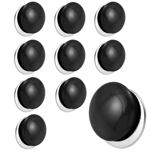 ZHITENG 10 Stück Duschvorhang Schwarz wasserdichte Duschvorhang mit Magnet Runde Gardinenbeschwerer Niemals Rost Vorhang Gewichte Outdoor für Tischdecke, Vorhänge Hör Aufhören Blasen (Schwarz, 4CM) von ZHITENG