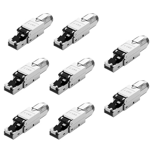 8x CAT 7 RJ45 Stecker Netzwerkstecker für starre LAN Kabel Verlegekabel Ethernet, lan stecker cat 7 werkzeuglos LSA,vollgeschirmt STP, 10 Gbit/s, AWG 22-24 8x CAT 7 RJ45 Stecker Netzwerkstecker für starre LAN Kabel Verlegekabel Ethernet, lan stecker cat 7 werkzeuglos LSA,vollgeschirmt STP, 10 Gbit/s, AWG 22-24 von ZHITING