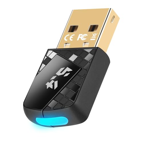Bluetooth 5.4 Adapter für PC,USB Bluetooth Adapter Controller,Bluetooth Stick mit Windows 11/10/8.1/7,Bluetooth Dongle für Desktop, Laptop, Headset, Tastatur, Maus von ZHITING