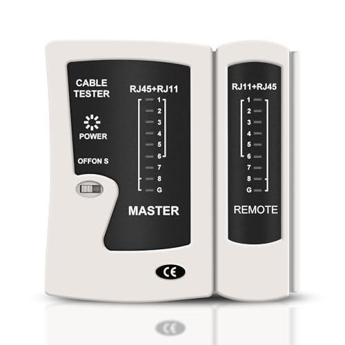 Kabeltester, Netzwerktester Kabelprüfer für RJ45 RJ11 Kabel-Patchkabel-Leitungstester,LAN Tester,Telefon Kabelteser,Cat5 CAT6 Cat6A CAT7 Kabel Tester von ZHITING