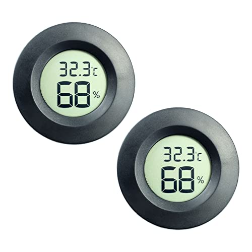 ZHITING 2Pack Thermometer Innen,Thermometer Digital Mini-Hygrometer-Thermometer Digitaler LCD-Monitor Innen-Außen-Feuchtemessgerät für Luftbefeuchter Keller Babyzimmer Fahrenheit oder Celsius von ZHITING