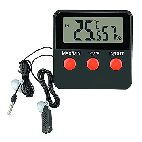 ZHITING Digitales Thermometer Hygrometer,Innen Temperatur Luftfeuchtigkeitsmessgerät Tragbares Hydrometer Feuchtigkeit für Reptilien,Terrarium, Haustiere,Wohnzimmer von ZHITING