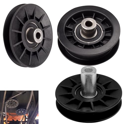 ZHIXING 532194326 532407287 V-Nut-Spannrolle und 532194327 Flachspannrolle-Set, kompatibel mit Husqvarna Craftsman Sna-pper Poulan Jonsered Rasenmäher LTH1538 LGT2554 917287220 194326 194326 327 4 von ZHIXING