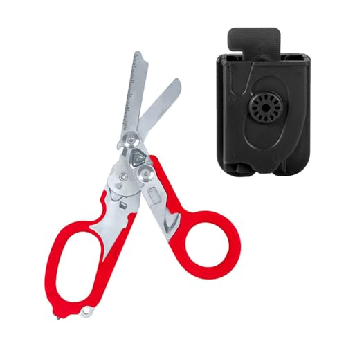 Trauma Scissors 6-in-1 Multifunktions-Klappschere, ideal für Notdienste oder den professionellen Einsatz bei alltäglichen Aufgaben, Rosa von ZHIXUANDIANZI