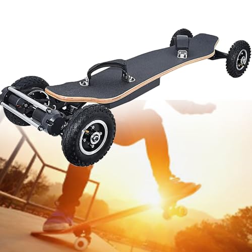 10000-Mah-Mountain-Elektro-Longboard, Allrad-Offroad-Skateboard Mit Pu-RäDern, 1650-W-Doppelmotor, 64 Km/H HöChstgeschwindigkeit Und 15–20 Km Reichweite von ZHIXUMM