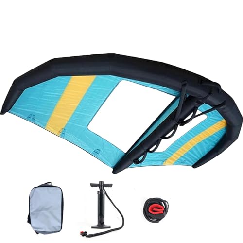 Aufblasbarer Windsurf-FlüGel, 4㎡, 5㎡, 6㎡ Wind Wingfoil Und Hydrofoil Board, Handgehaltenes Surfsegel, Mit Fenster, FüR Wassersport, Kiteboarding, Surfen,C-4㎡ von ZHIXUMM